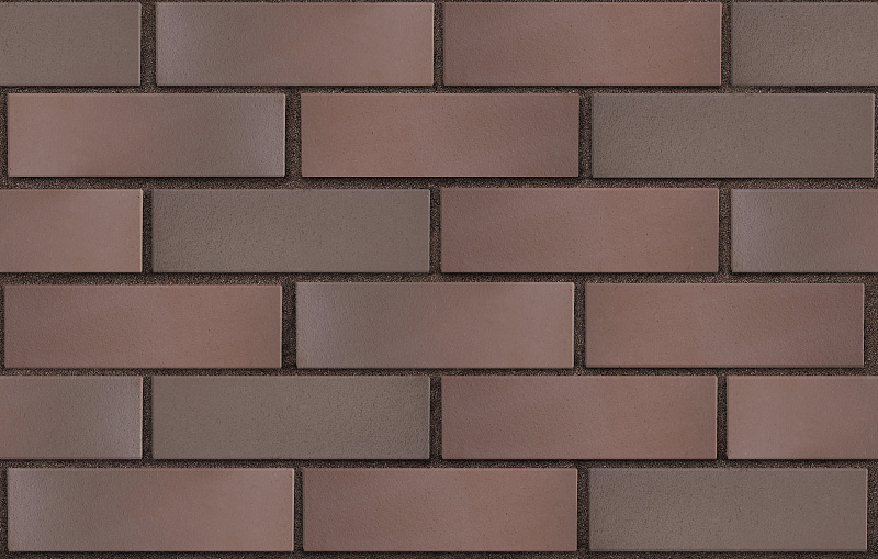 Клинкер фасадный темно-терракотовый флэш Брюгге гладкий