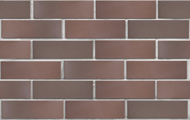Клинкер фасадный темно-терракотовый флэш Брюгге гладкий